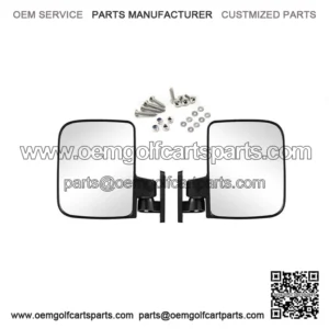 Golf Cart Side Mirrors Wide Rear View Mirror Kit For Club Car EZGO Yamaha Star
