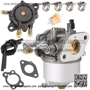 Carburetor Fuel Pump Kit for EZGO Golf Cart TXT Medalist Marathon 1991-up 4-Cycle with 295cc Engines, Replace OEM 72840-G01 26645-G01 72558-G02 26726-G01 26727-G01 603901 17553