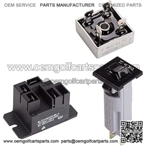 Golf Cart Battery Charger Repair Kit for Club Car 30A DC 48V Powerdrive 1 & Powerdrive 2,OEM# 17930/22110,Include Relay,Rectifier and Circuit Breaker