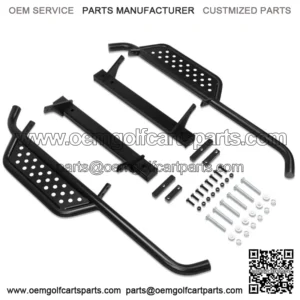 Heavy Duty Nerf Bars Running Boards for EZGO TXT 1996-2021 Golf Cart(Set of 2)