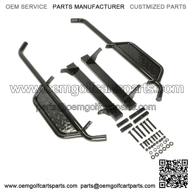 Pair Heavy Duty Nerf Bars Running Boards For EZGO TXT 1996-2021 Golf Cart