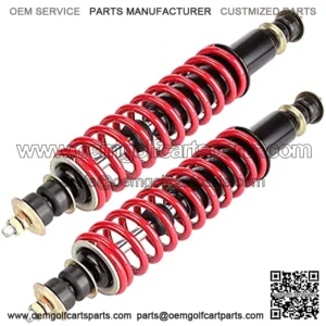 Golf Cart Front Rear Shock Absorber Set Coil Over Heavy Duty Shock Absorber Bolt Fits EZGO Medalist/TXT 1994+ Newer Gas or Electric, Replaces Part 70928-G01 76418-G01 (2 Pack) (Red)