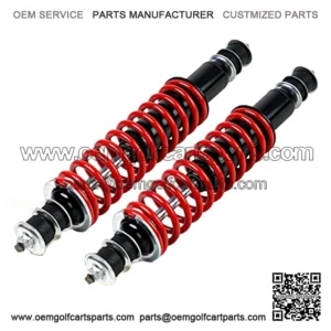 EZGO TXT/Medalist Front Rear Shock Absorbers Fit 1994+ Newer Gas or Electric Golf Cart,Heavy Duty Coil Shock Absorber Kit, Replaces OEM# 76418-G01,70928-G01,70248-G01,70324-G01,76419-G01,2 Pack (Red)