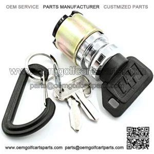 Switch Ignition Switch Replaces Club Car 1012531 Golf Cart 2 Terminal Electric Model 1984-1995 & Includes 3 Keys & Free Carabiner