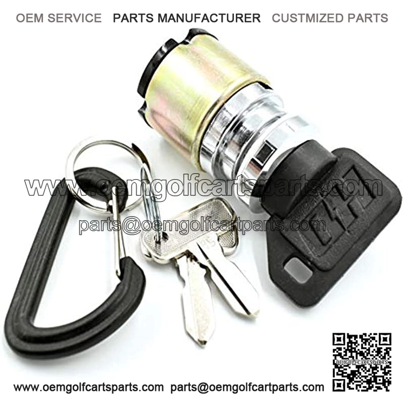 Switch Ignition Switch Replaces Club Car 1012531 Golf Cart 2 Terminal Electric Model 1984-1995 & Includes 3 Keys & Free Carabiner