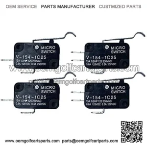 Automotive Authority 4 Pack MICRO SWITCH 2 & 3 Prong 1014807 1014808 For Club Car Golf Cart DS & Precedent
