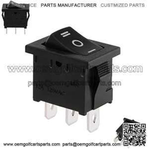 SPDT 3P 3 Position On-Off-On Toggle Wiring Boat Rocker Switch Black AC 125V/12A 250V/10A