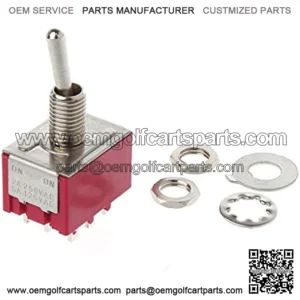 Mini 6mm MTS-302 Toggle Switch 9 Pin 2 Position ON/ON 5A/ 125VAC 2A/ 250VAC by Keaiduoa