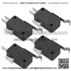 4 Pack Golf Cart Micro Switch 2 & 3 Prong for Club Car DS Precedent OEM # 1014807,1014240, 1014805