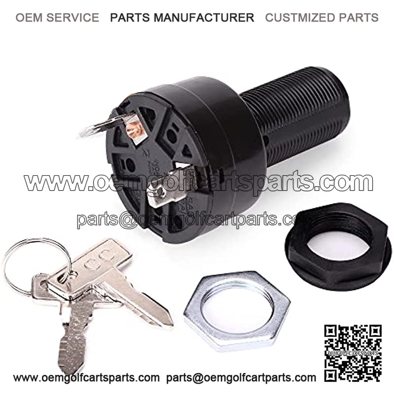 Golf Cart Starter Ignition Key Switch for Club Car Precedent Ignition Switch Electric 2004+ 2 Terminal 1025086-01 102508601
