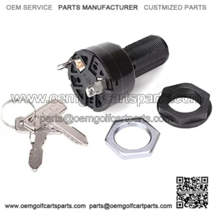 Golf Cart Ignition Switch Starter Switch with 2 Keys Fit for Club Car Precedent Electric 2004+ 2Terminal,Suit 102508601