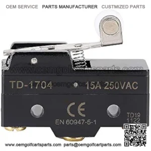 Golf Cart Accelerator Micro Switch,3 Terminal Micro Switch with Roller for EZGO (Gas 1983-1994) TXT Marathon Golf Carts,relpace OEM:10606G1, 10606G2, 17928G1, 31535G1