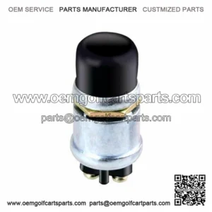Golf Cart 12V Horn Switch Button w/ Cover Floor Mount For Club Car, EZGO, Yamaha