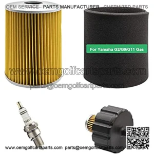 Prefiltro de aire con buj??a, kit de ajuste de filtro de combustible de repuesto para carrito de golf Yamaha G2 G9 G11
