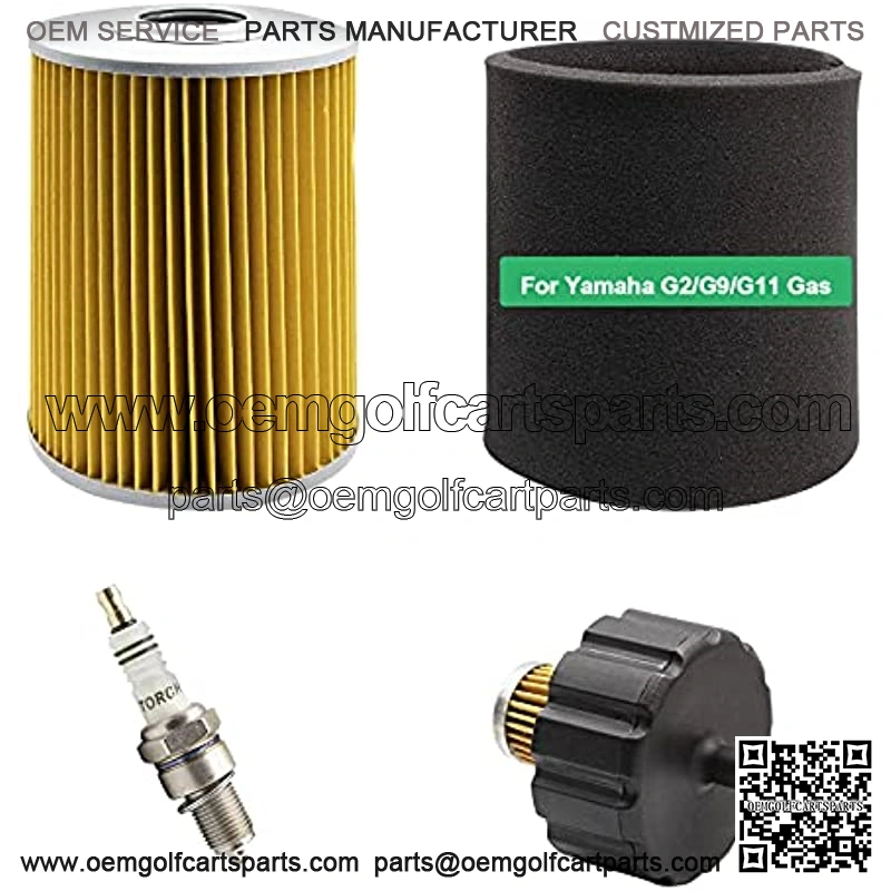CartClan Air Filter Pre-Filter with Spark Plug Fuel Filter Tune Up kit Replacement for Yamaha G2 G9 G11 Gas Golf Cart
