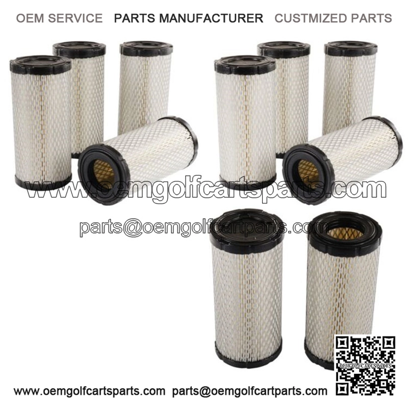 PACK OF 10 GOLF CART AIR FILTER FOR CLUB CAR PRECEDENT & EZGO TXT WORKHORSE RXV
