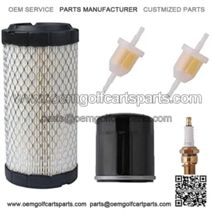 Club Car Tune Up Kit for Compatible with Club Car Precedent 2004-UP with Air Filter, 1016467 Oil Filter, Inline Fuel Filter, Spark Plug Replacement Precedent 350cc Compatible with Kawasaki Engine