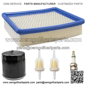 Club Car DS Gas Tune Up Kit with Air Oil Fuel Filter Spark Plug for 1992-2004 Golf Cart