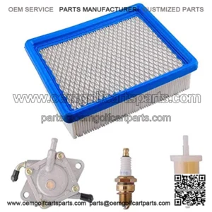 Podoy Club Car Tune Up Kit 1025582 Air Filter Spark Plug with Fuel Filter 1014523 Fuel Pump for Compatible with Golf Cart DS Gas 1992-2004 1015426 4-Cycle