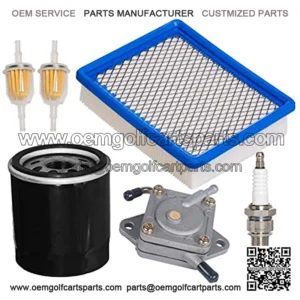 Air Filter 1015426 with Fuel Pump 1014523 Oil Filter 1016467 Spark Plug Fuel Filter Kit Compatible with Club Car 4-cycle DS Gas Golf Cart Models 1992-Up 290FE 350FE Engine