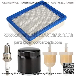 Golf Cart Tune Up Kit for Club Car DS 1992-up Gas Carts with FE290 FE350 Engines, Air Filter 1015426, Oil Filter 1016467 41016467, Fuel Filter 1013684 1014522 102003201, Spark Plug