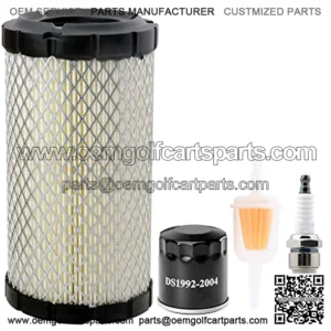 Golf Cart Tune Up Kit for EZGO RXV TXT 2008-up Models W/Kawasaki Engine, Include Spark Plug, Air Filter, Oil Filter, Fuel Filter