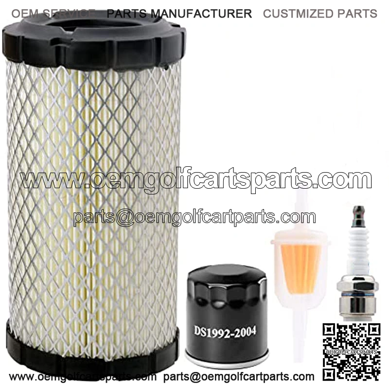 Golf Cart Tune Up Kit for EZGO RXV TXT 2008-up Models W/Kawasaki Engine, Include Spark Plug, Air Filter, Oil Filter, Fuel Filter