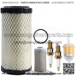 EZGO TXT/RXV/ST350/Workhorse Tune Up Kit with Air Filter Oil Filter Spark Plug Fuel Filter for Gas Golf Cart Models (EZGO TXT W/MCI Motor, RXV W/Robbins Motor)