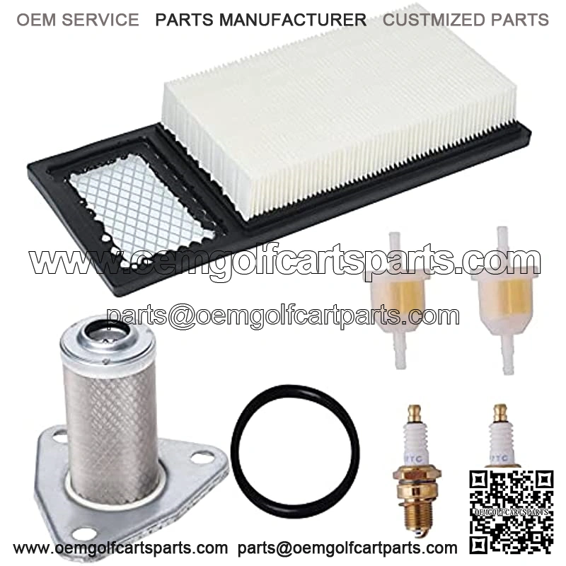 Golf Cart Tune Up Kit for Compatible with EZGO TXT with 26591G01 Oil Filter AM116304 Fuel Filter Spark Plug Kit 72368G01 4 Cycle 295cc/350cc 1994-2005