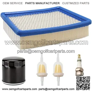 Club Car DS Gas Tune Up Kit with Air Oil Fuel Filter Spark Plug for 1992-2004 Golf Cart with FE290 Engines Replaces#1025582 1016467