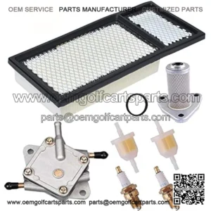 72368G01 Air Filter Golf Cart Tune Up Kit for Compatible with EZGO Medalist TXT 1991- 2008 295/350cc 4 Cycle Robins Motor 295cc 350cc with 72084-G01 Fuel Filter 72021-G01 Fuel Pump Spark Plug Kit