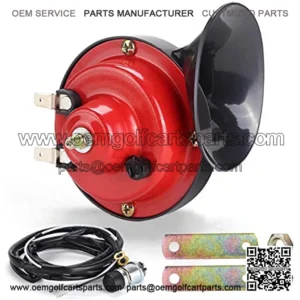 Universal 12 Volt Golf Cart Horn Kit for EZGO, Club Car, Yamaha, Floor Mount Button