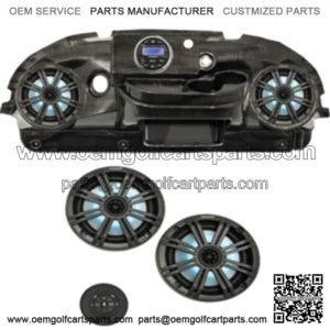 Deluxe Greywood Dash with Kicker Audio System for Club Car Precedent Golf Cart