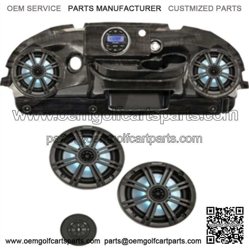 Deluxe Greywood Dash with Kicker Audio System for Club Car Precedent Golf Cart