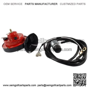 Golf Cart Horn Kit 12V for EZGO Club Car Yamaha, W/ Floor Mounted Button Wiring
