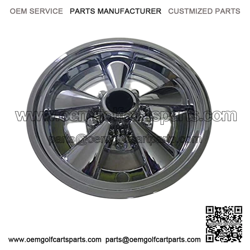 Chrome Rally Golf Cart Wheel Covers 10" - Set of 4