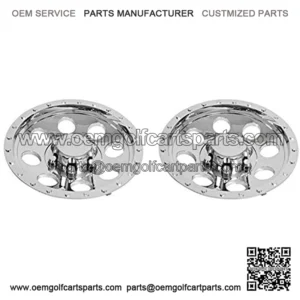Set of 2 - QT10CHB-x2, 10" ABS Chrome Plated Wheel Cover, HUB Cap for 10" Wheels