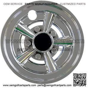 Golf Cart Wheel Covers Style Chrome Set of 4 Hubcaps
