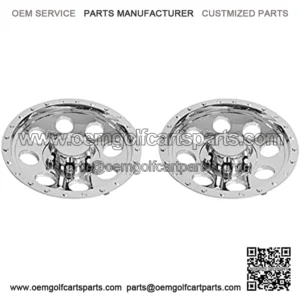Set of 2 - QT12CHB-x2, 12" ABS Chrome Plated Wheel Cover, HUB Cap for 12" Wheels