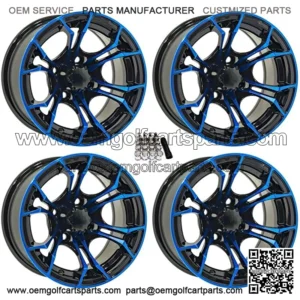 12" Golf Cart Wheels/Rims Blue