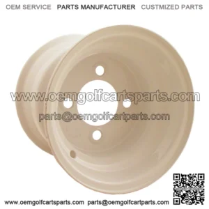 1 Golf Cart Steel Wheel Yamaha Ivory Finish 8x7 Centered Offset