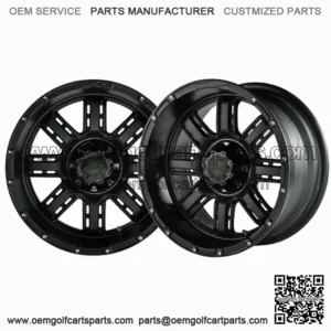 (1) Transformer 14 inch Matte Black Golf Cart Wheel With 3:4 Offset