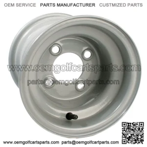 1 Golf Cart Wheel Silver Steel 8x7 Centered Club Car EZGO Yamaha 4x101.6mm