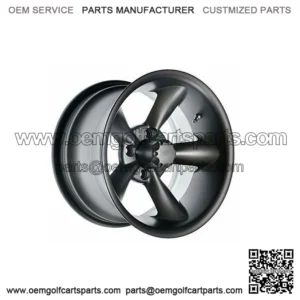 12 inch Godfather (Matte Gray) Golf Cart Wheel 4-4 Bolt (4x101.6mm) | 3:4