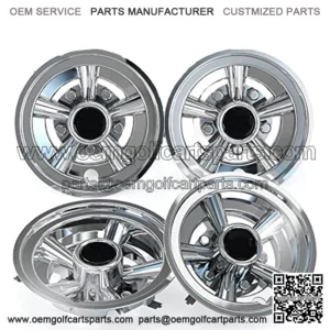 Golf Cart Wheel Covers Hub Caps for Yamaha/Club CAR/EZ-GO Club Car 8" (Set of 4)