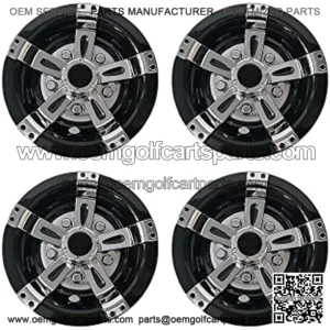 Golf Cart Wheel Covers Hub Caps for EZGO Club Car Yamaha Universal 8" (Set of 4)