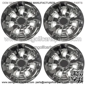 Drifter 8 inch Golf Cart Wheel Covers Hub Caps Universal Fit | Set of 4