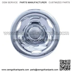 (1) Golf Cart 8" Chrome Deep Dish Wheel Cover Hub Cap