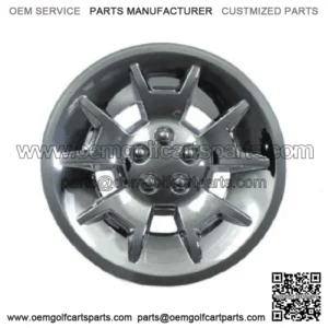(1) Golf Cart 10" Silver Metallic Wheel Cover Hub Cap