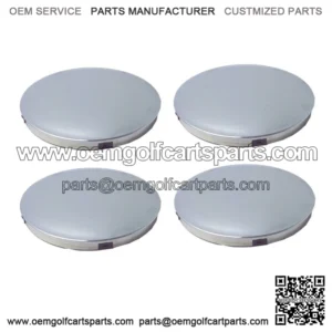 Golf Cart 8" Chrome Baby Moon Metal Wheel Covers Hub Caps Set of 4
